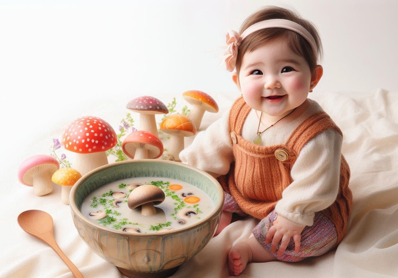 سوپ قارچ برای نوزاد