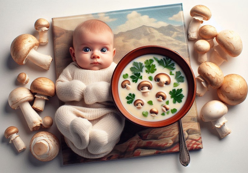 سوپ قارچ برای نوزاد