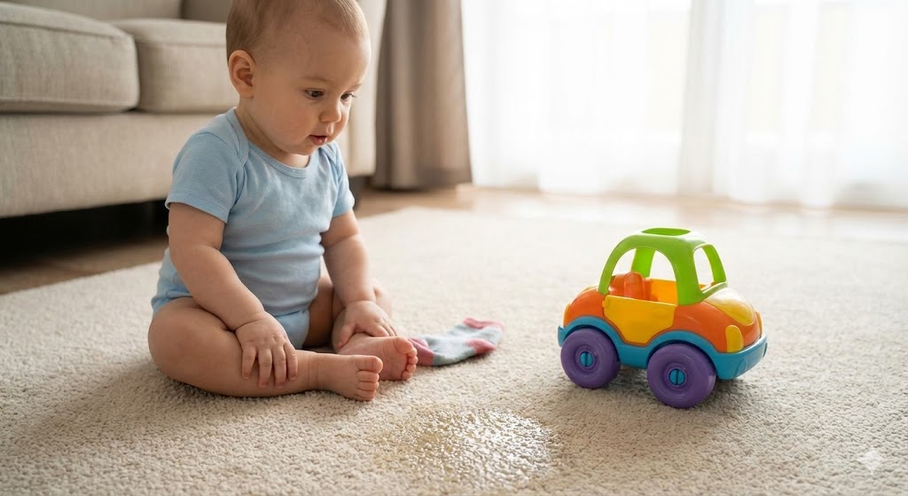 چطوری لکه ادرار کودک را سریع تمیز کنیم