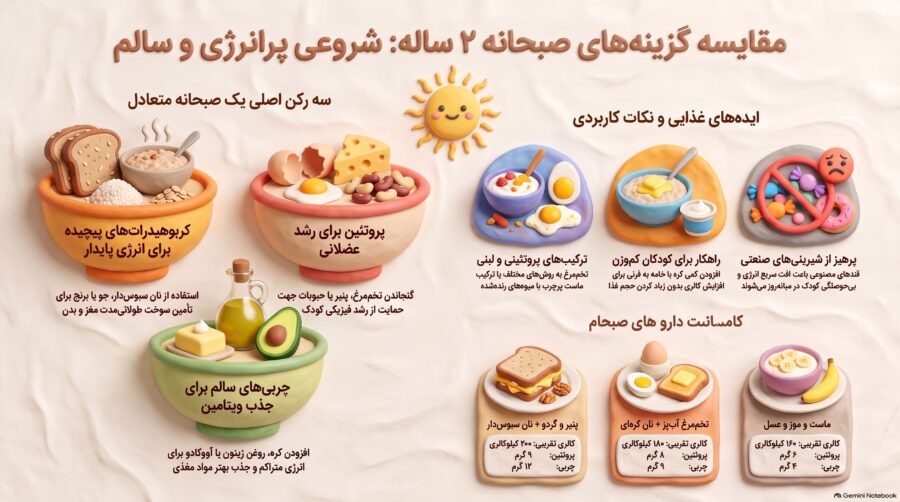 راهنمایصبحانه کودکان دوساله